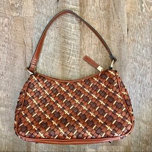 Nine West woven vegan leather handbag